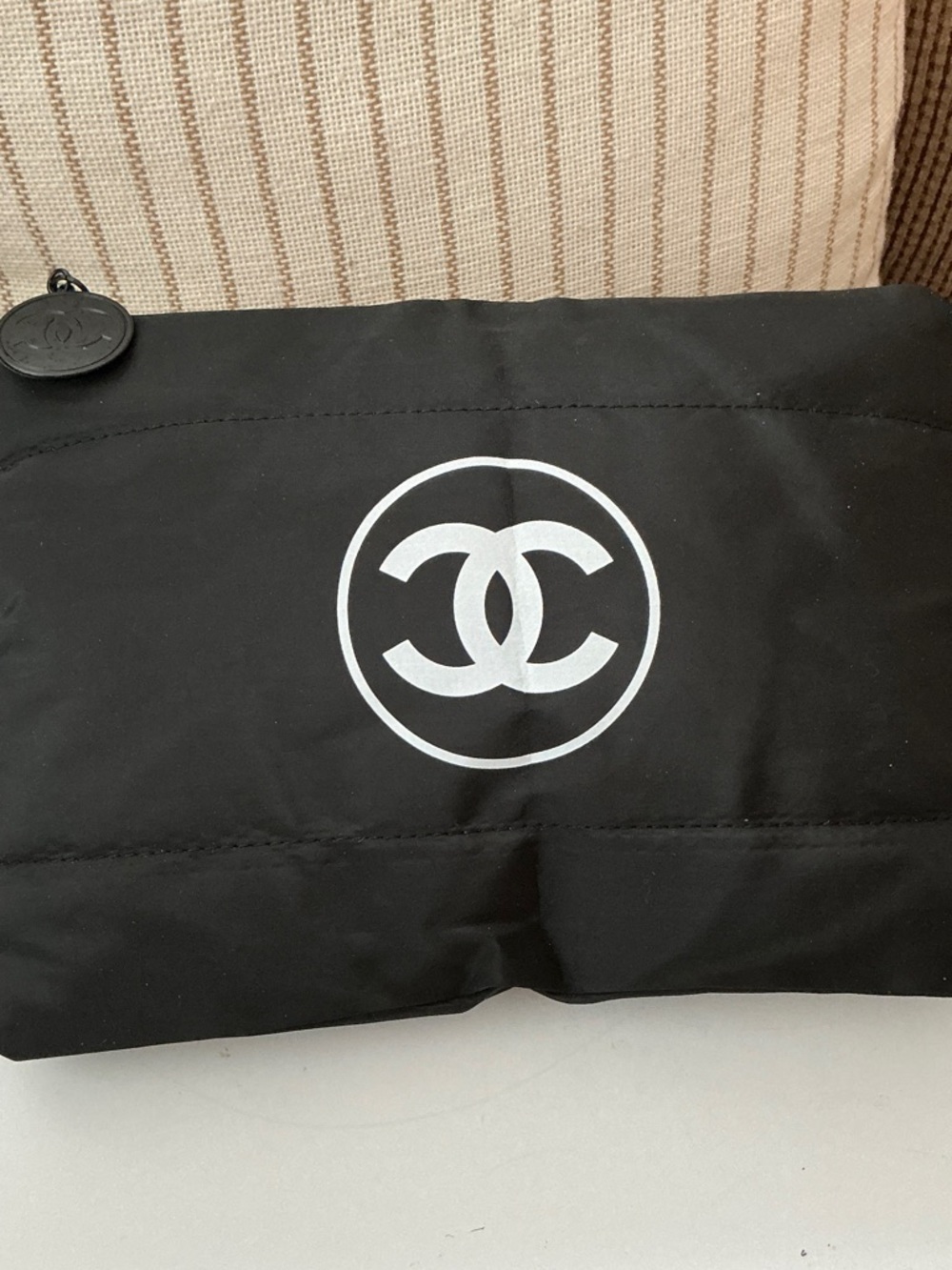 CHANEL Nylon Quilted  Cosmetic Bag